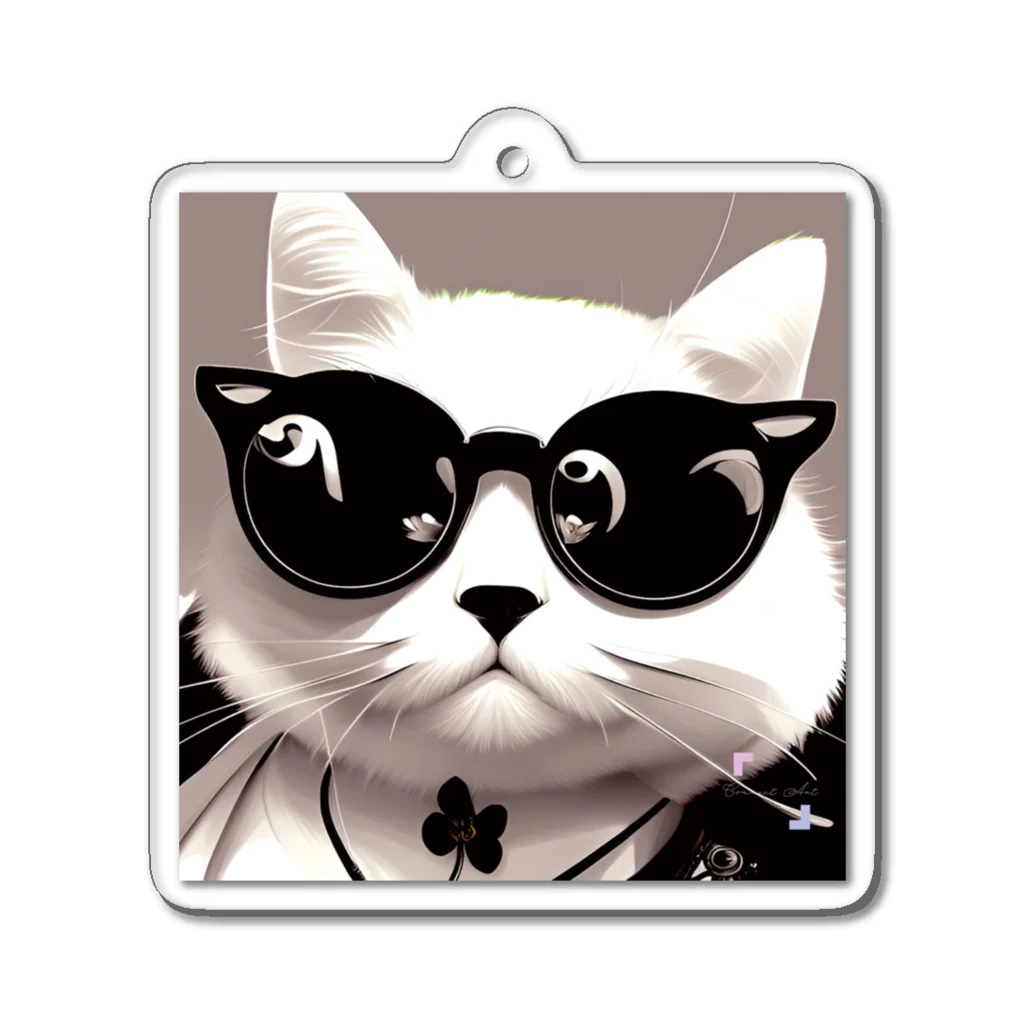 Connect Art SUZURI STOREのConnect Art 001 Cat Acrylic Key Chain