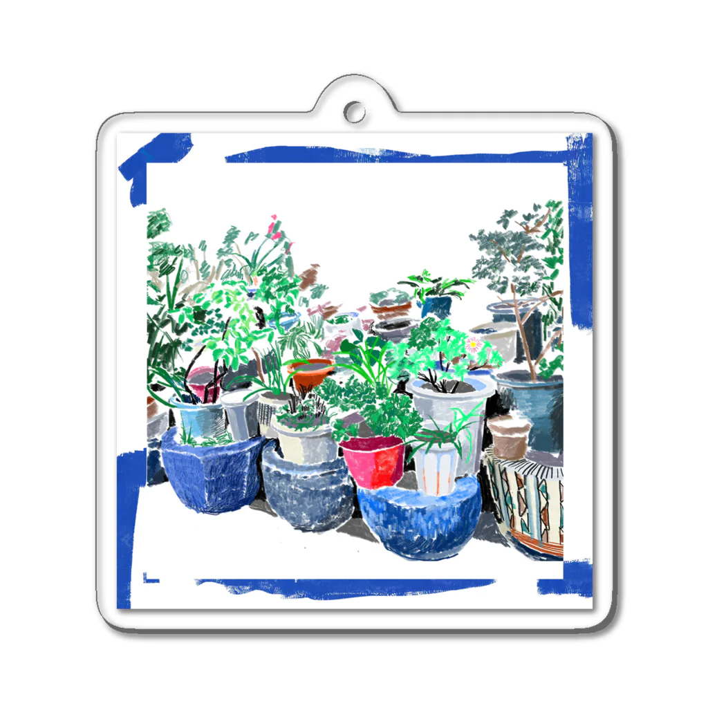yuko maegawaのまちなか植木鉢 アクリルキーホルダー