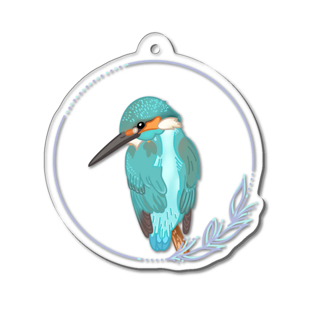 やちよ｜リアル鳥イラストのカワセミさん Acrylic Key Chain