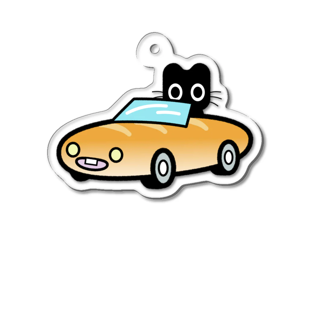 Suzutakaのくろねこクロル（bread car） アクリルキーホルダー