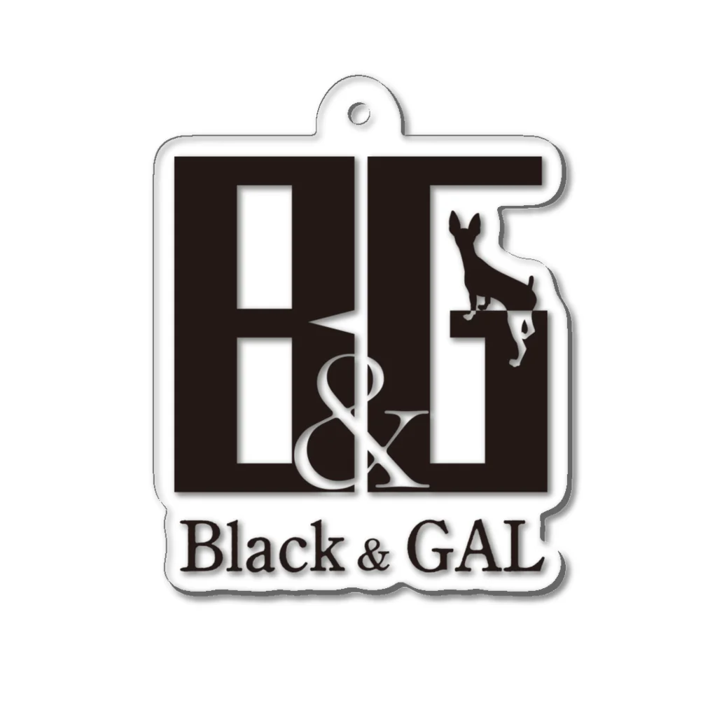 飛び出せ！ ささみショップのBlack & GAL Acrylic Key Chain