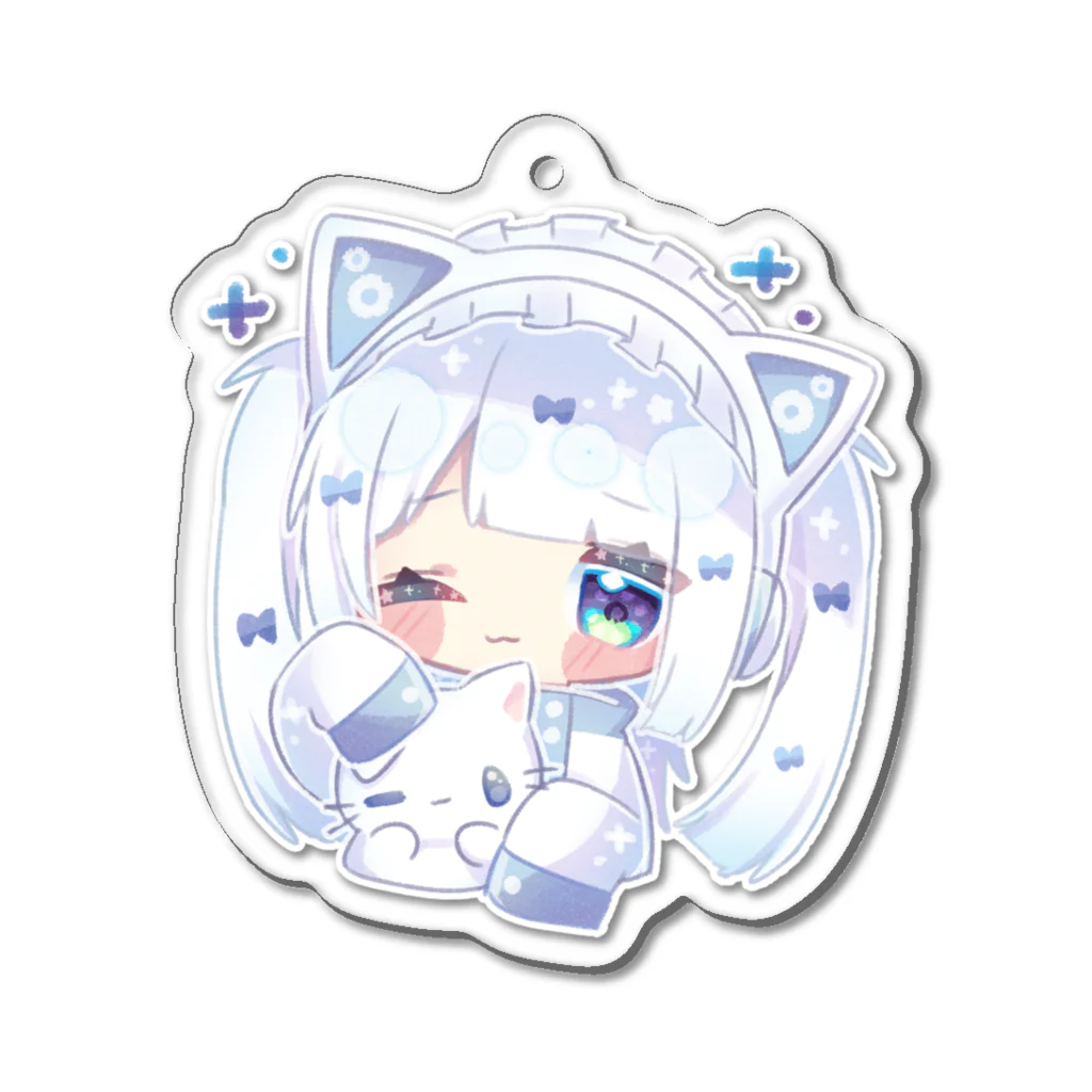 みなづき。の猫耳ヘッドフォンちゃん(よしよし) Acrylic Key Chain