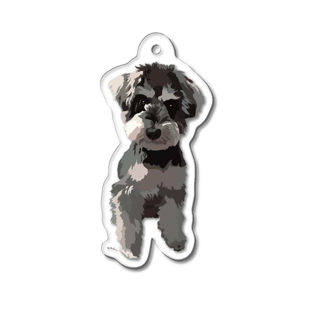 犬のイラスト屋さん　dog_illustのもこちゃん Acrylic Key Chain