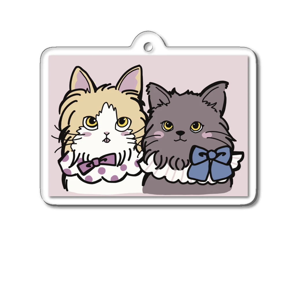 猫のきぬくんのお店のてへぺろ Acrylic Key Chain