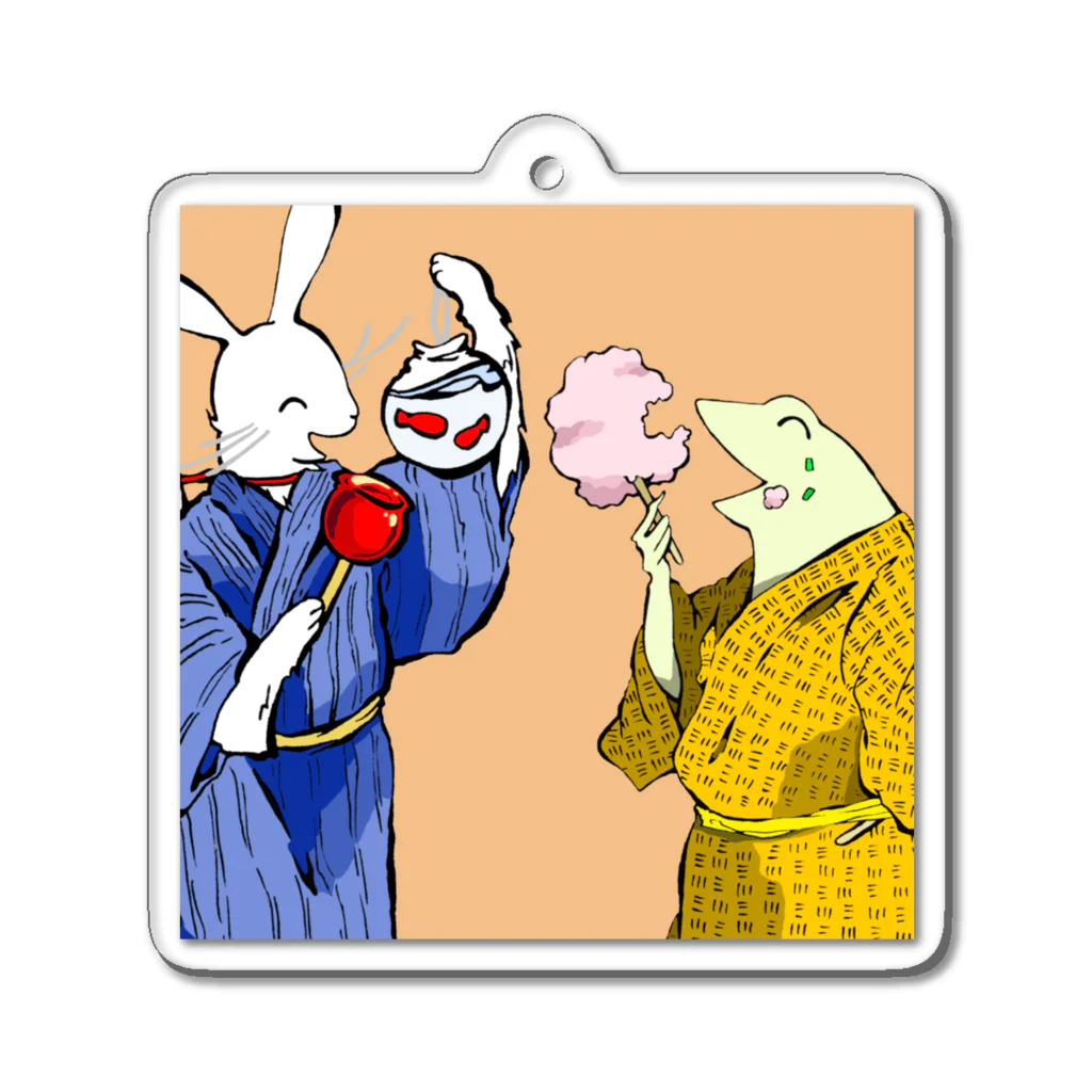 GOODS SHOP【そぞろな小窓】 SUZURI店の【ぎがと屋台】《淡香》 Acrylic Key Chain