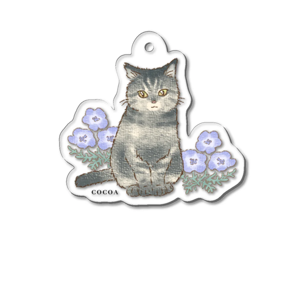 OHAYO CHAHANの男木島猫ずかんアクキー(ココア) Acrylic Key Chain