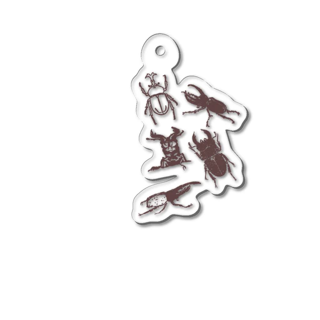 23_drawingのカブトムシとクワガタ Acrylic Key Chain