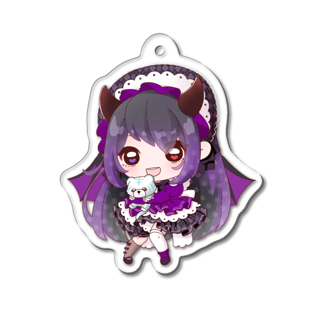 悪魔たぬきの黒娘の販売店！のロリータ黒娘 Acrylic Key Chain