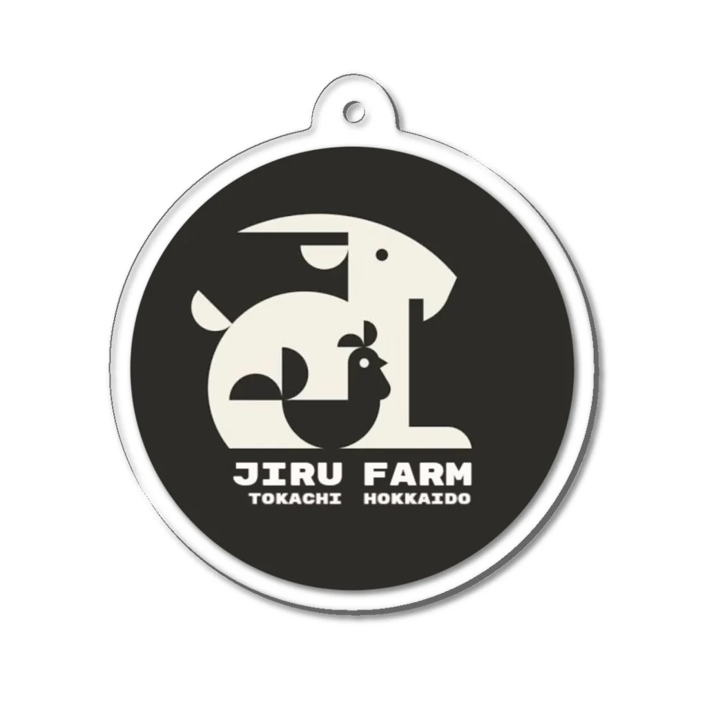 ジルファーム 𓃶のジルファームのまあるいロゴ Acrylic Key Chain