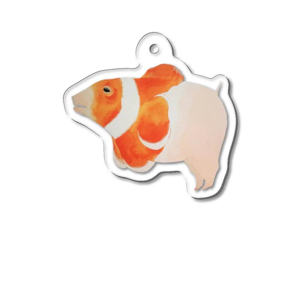 食べ過ぎのカクレブタノミ Acrylic Key Chain