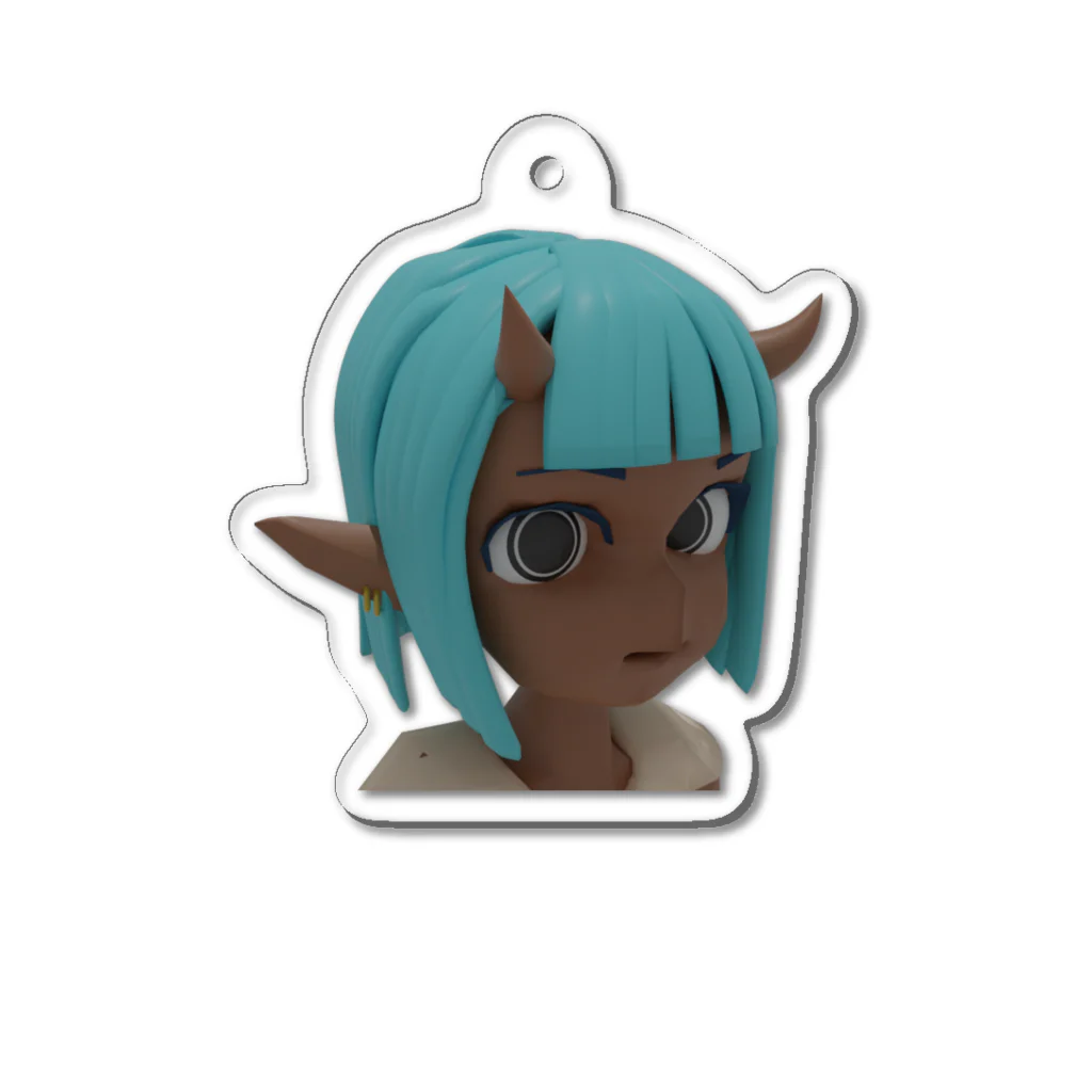 bunbunbububunの3D modeled imp girl Acrylic Key Chain