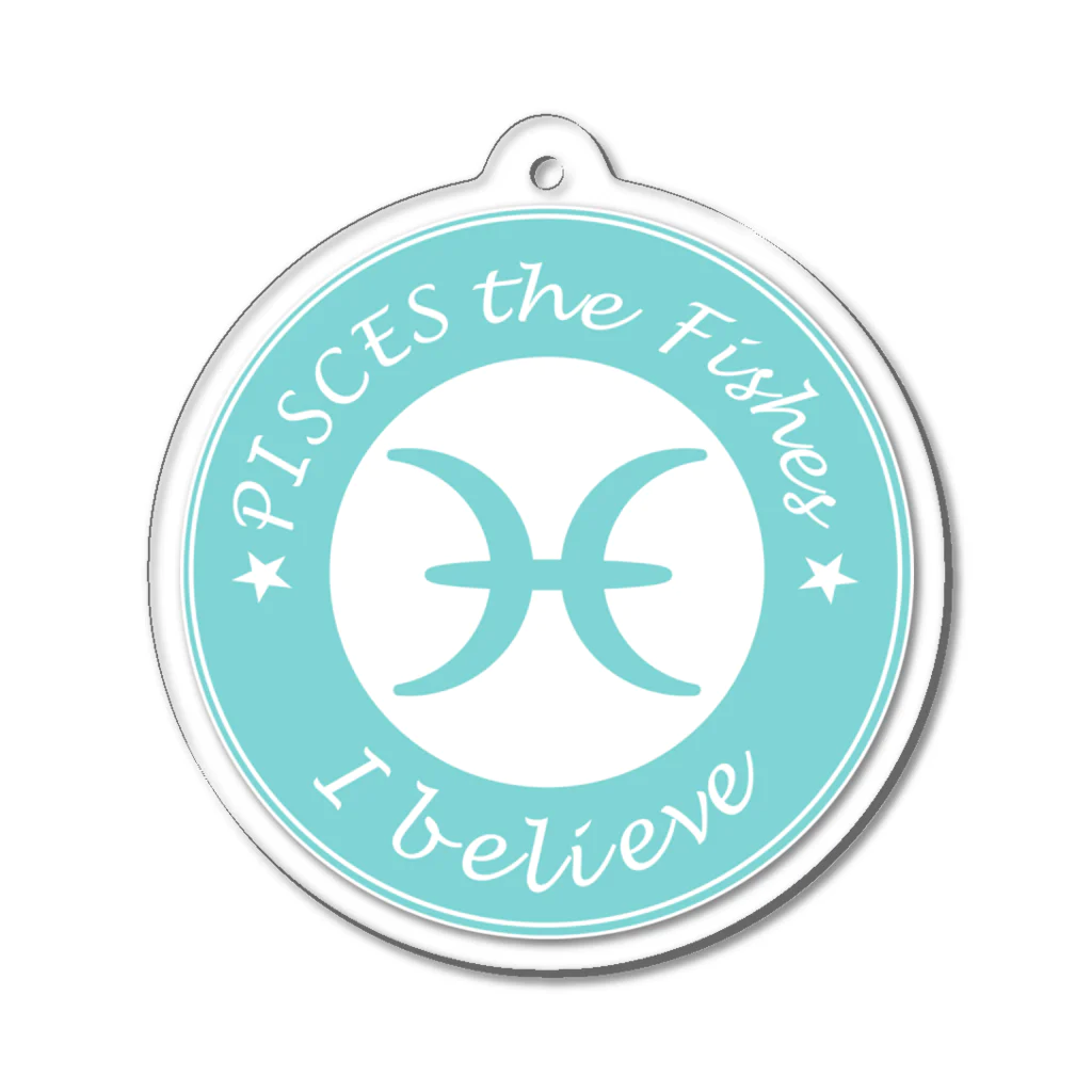 Yuko’ｓ Galleryの12星座キーフレーズ&パワーカラー～うお座～ / 12 zodiac key phrase & power colour - Pisces - Acrylic Key Chain