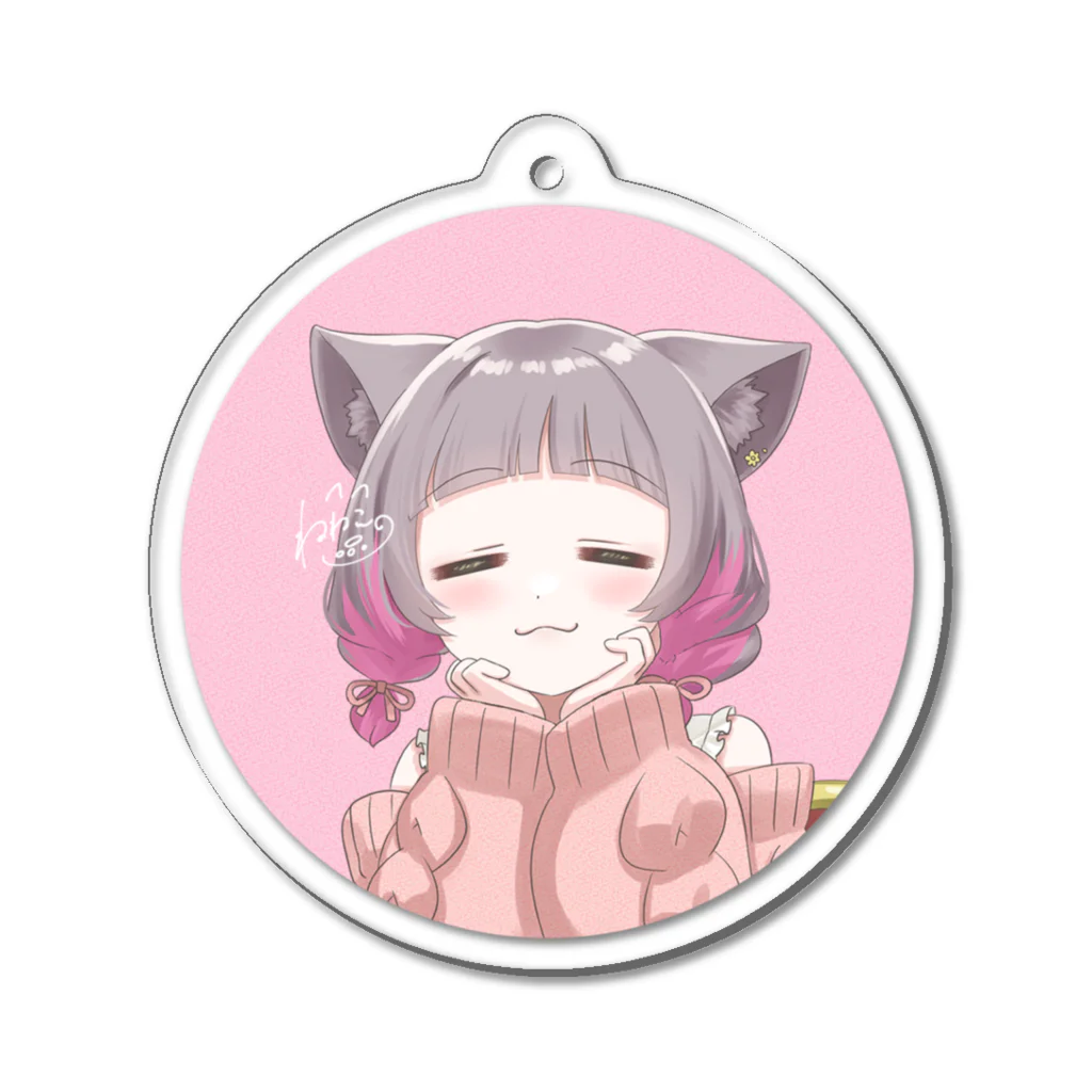 ねねこ@お仕事募集中のカフェスタイル立ち絵グッズ Acrylic Key Chain