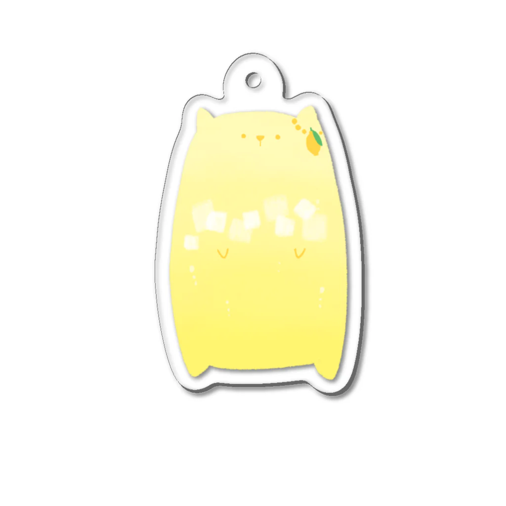 たべものねこのれもんすかっしゅねこ Acrylic Key Chain