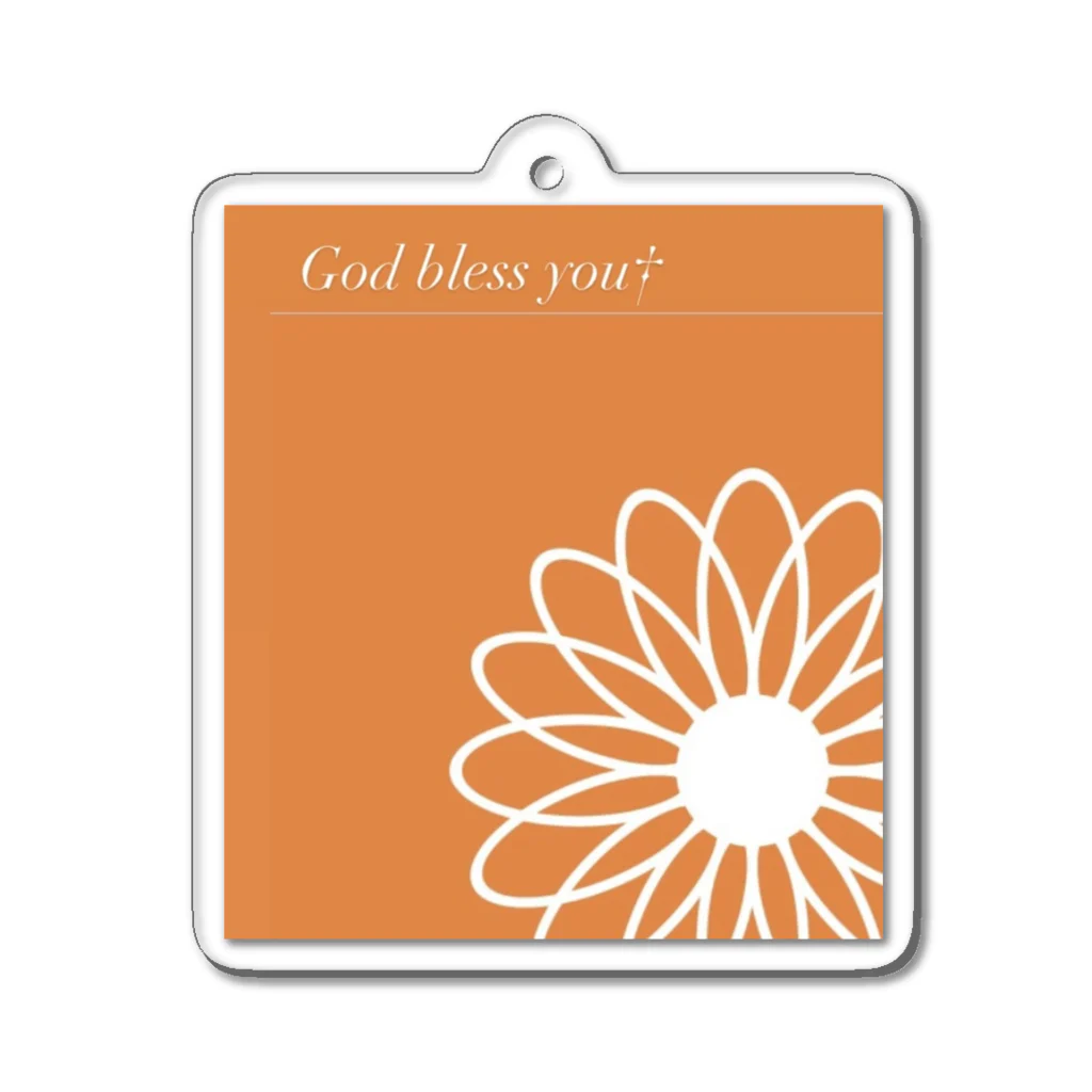 akikonoteのGod bless you・ゆるりな花 Acrylic Key Chain