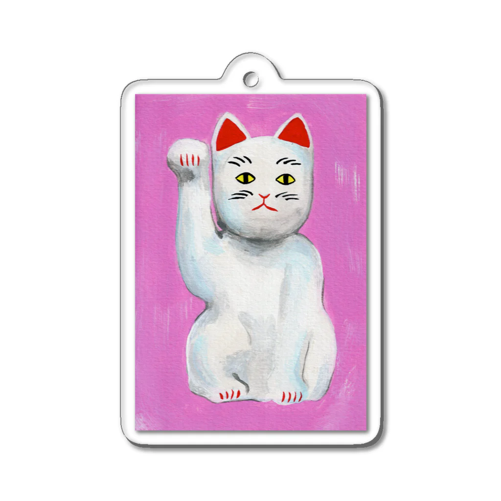 Norinの80's ポップ　まねきねこ Acrylic Key Chain