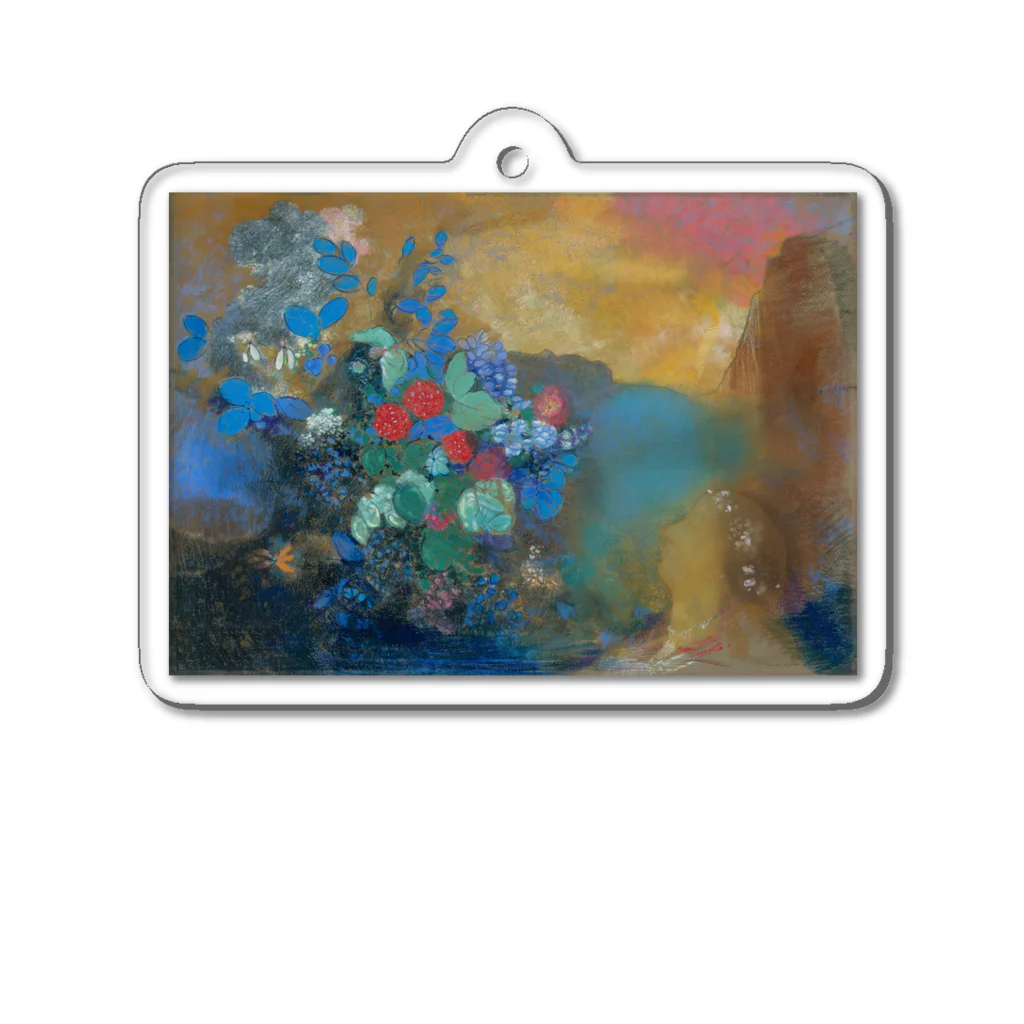 世界美術商店の花の中のオフィーリア / Ophelia among the Flowers Acrylic Key Chain