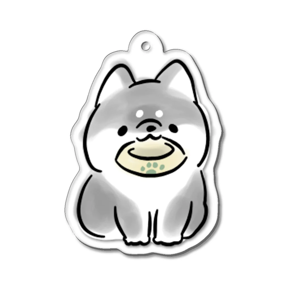 ほんわかしばいぬのほんわか黒しば Acrylic Key Chain