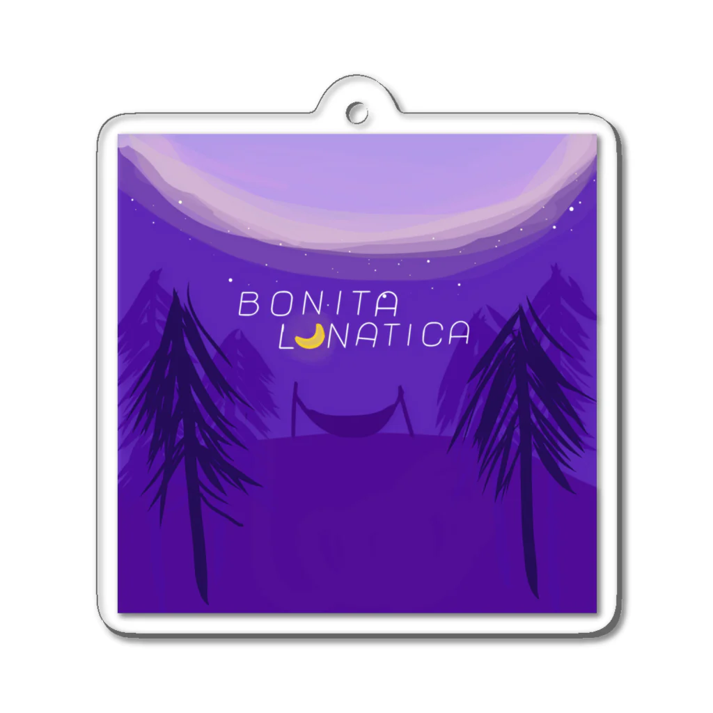 Bonita LunáticaのBonita lunática ロゴ アクリルキーホルダー