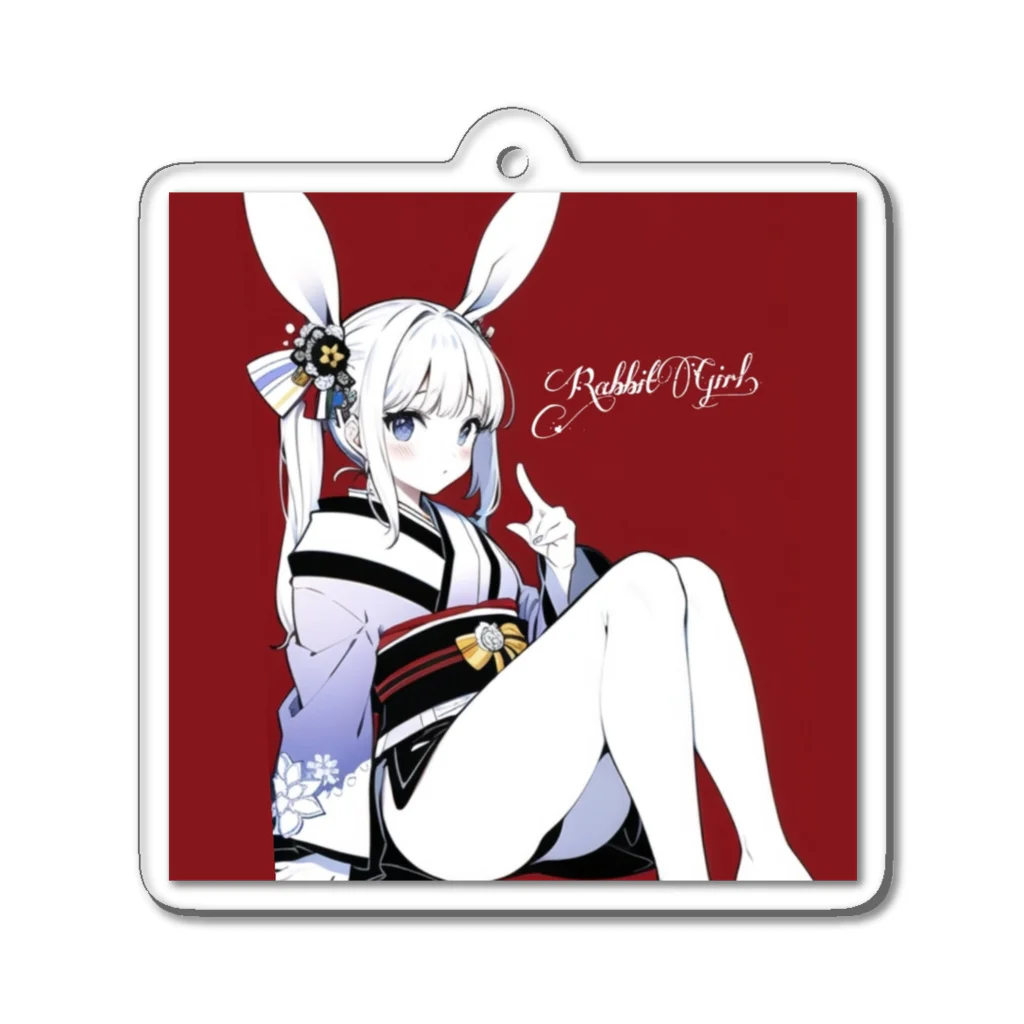 ໒꒱✿Felice-Store︎✿໒꒱のRabbit Girl 【雪兎】 Acrylic Key Chain