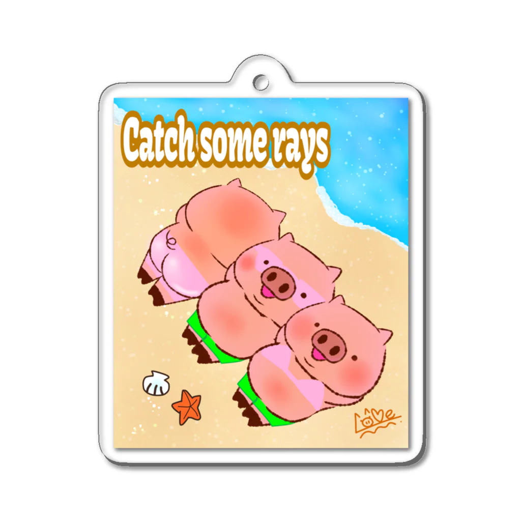 らぶしーわーるど🐽🤪のバカンスとん助 Part2 Acrylic Key Chain