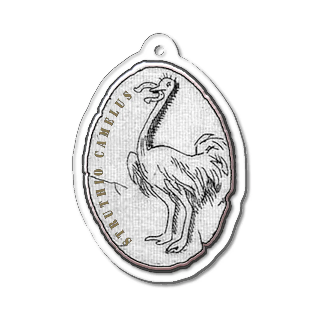 PALA's SHOP　cool、シュール、古風、和風、のStruthio camelus Acrylic Key Chain