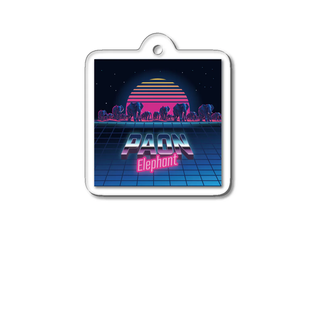 pieni meriのSynthwave_PAON Acrylic Key Chain