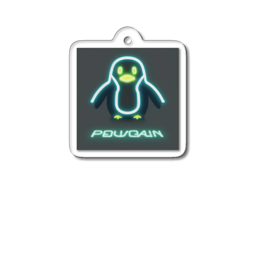 ペンギンとネオンとサイバーのサイバーペンギンシリーズ２ Acrylic Key Chain