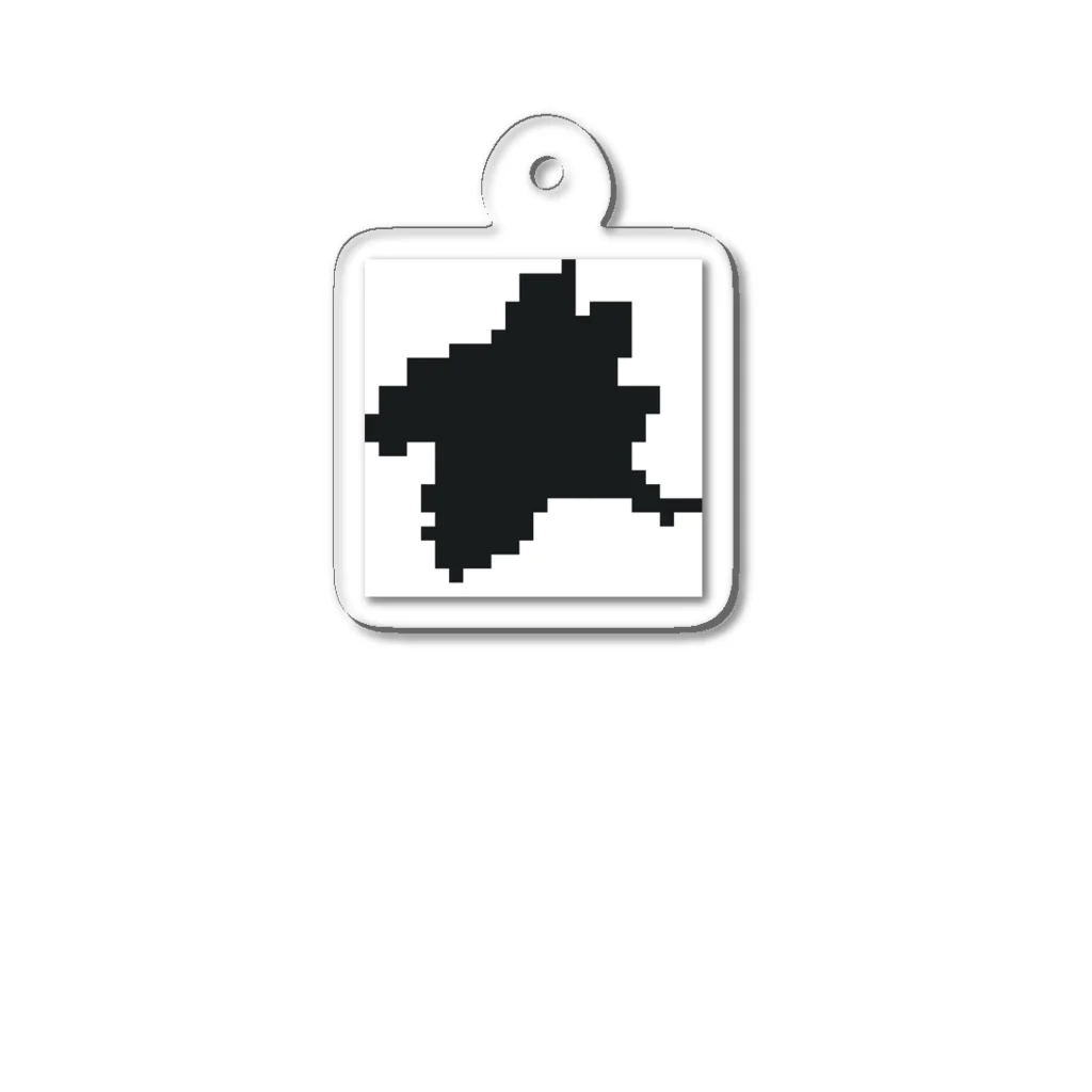 ドット絵ぐんまのドット絵ぐんま24 ブラック Acrylic Key Chain