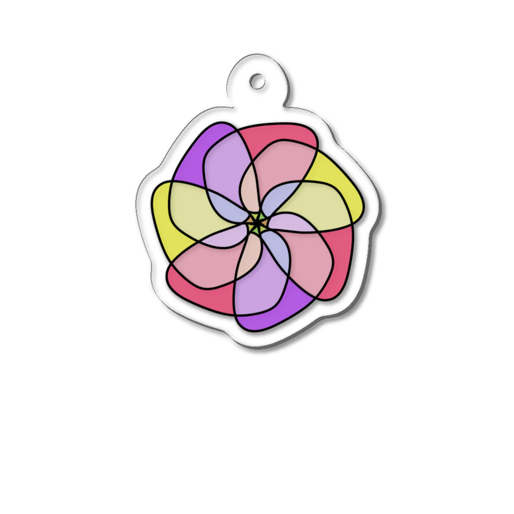 Glass Gardenのステンドグラス -Vivid Flower - Acrylic Key Chain