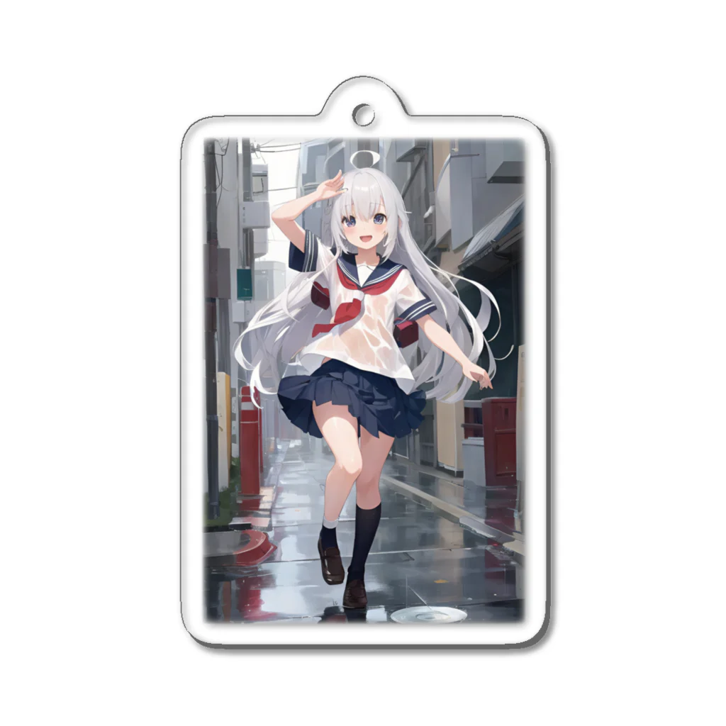 KAZAHANAの雨上がりの少女 Acrylic Key Chain