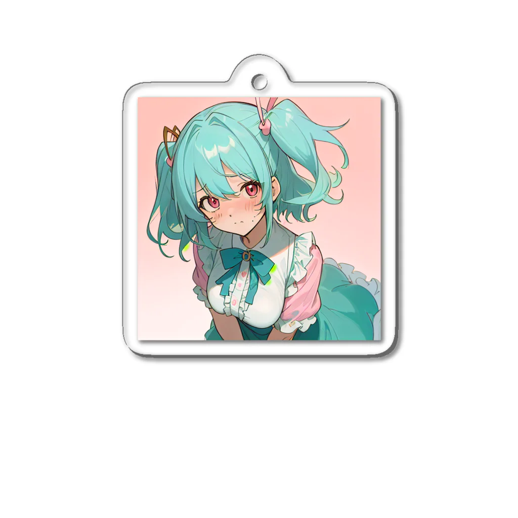 二次元さんの照れてるパステル子ちゃん Acrylic Key Chain