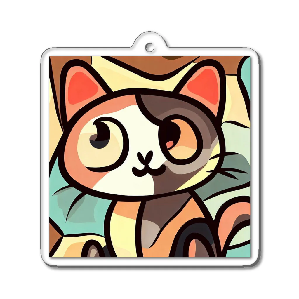 T2 Mysterious Painter's ShopのMysterious Cat Acrylic Key Chain