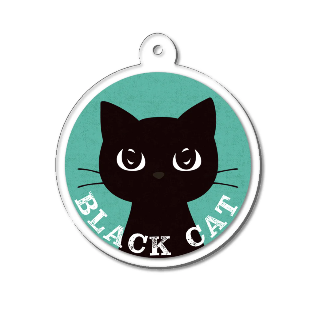 あずき缶のBLACK CAT Acrylic Key Chain