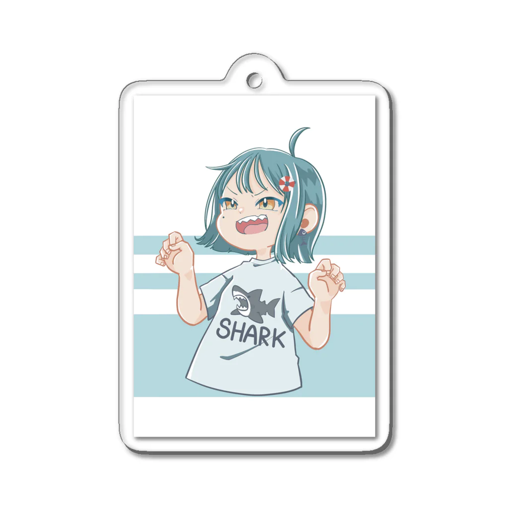 青年Cのサメちゃん Acrylic Key Chain