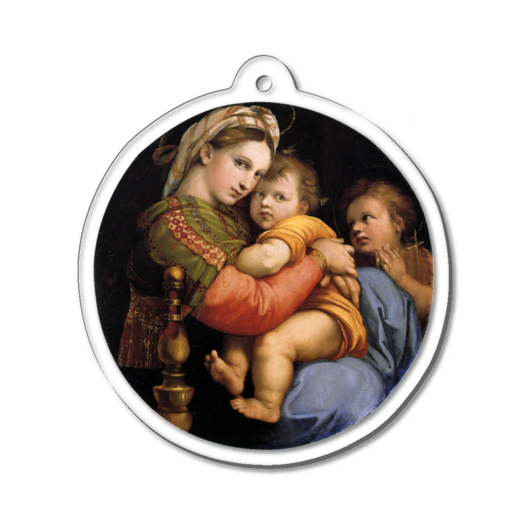 世界美術商店の小椅子の聖母 / Madonna della seggiola Acrylic Key Chain