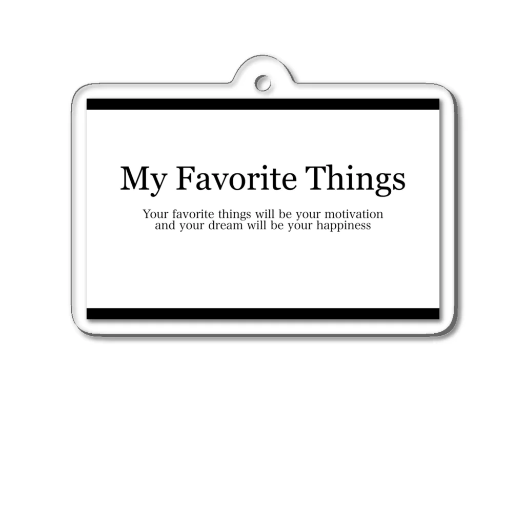 WhitePinkのMy Favorite things Acrylic Key Chain