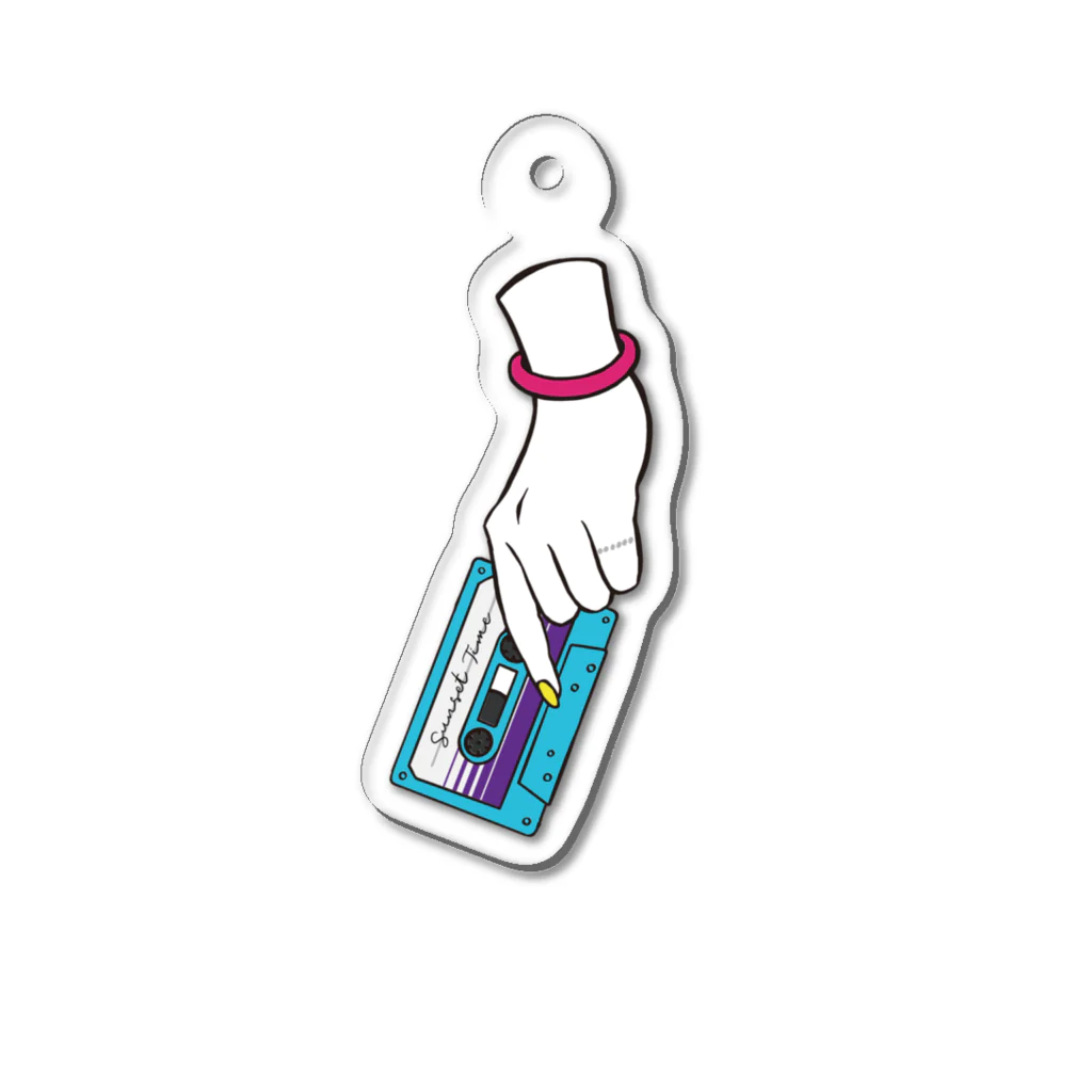 Mi-CRAFTWORKSのミックステープを君に(ブルー) Acrylic Key Chain