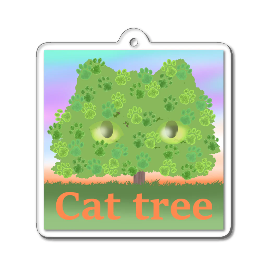 Charamaru MarketのＣＡＴ　ＴＲＥＥ Acrylic Key Chain