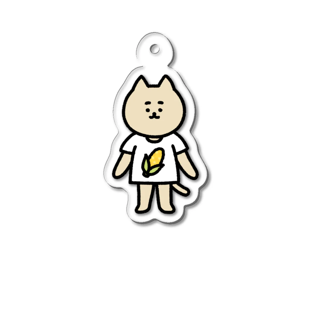 morocoshi-lifeのねこもろこし（ぴっ） Acrylic Key Chain