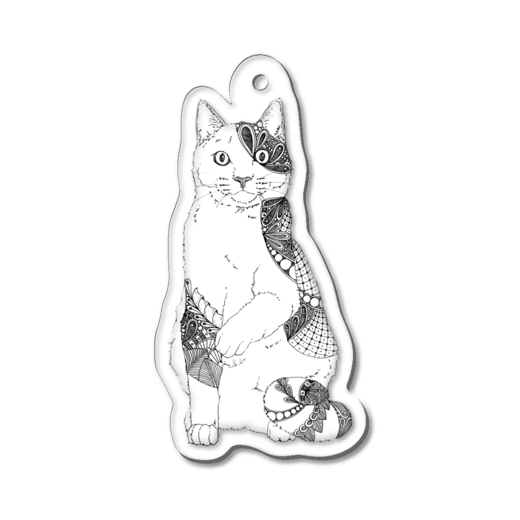 とうきちの三毛猫 Acrylic Key Chain