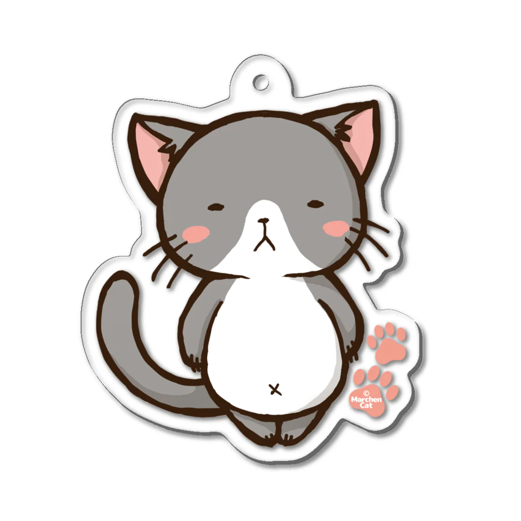 MarchenCatの【虎徹（こてつ）】のほほんネコさん【猫アクリルキーホルダー】 Acrylic Key Chain