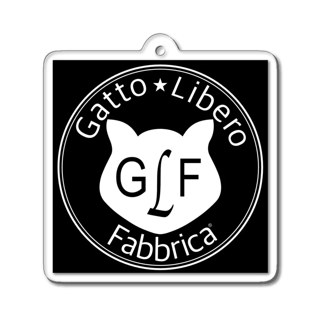 GattoLibero_FabbricaのGattoLiber Fabbricaマルロゴ アクリルキーホルダー