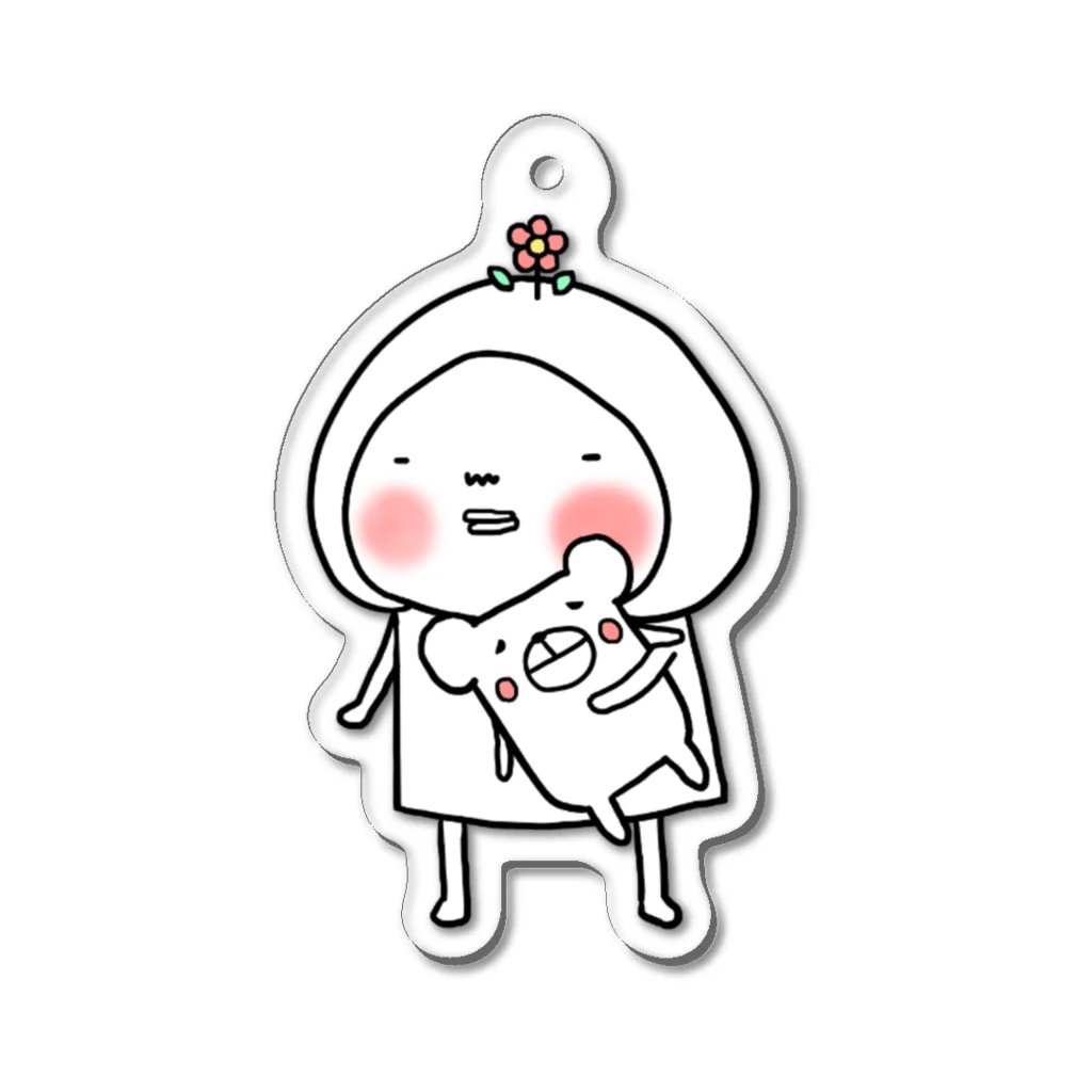 artsmileのはなおちゃんとくまきち Acrylic Key Chain