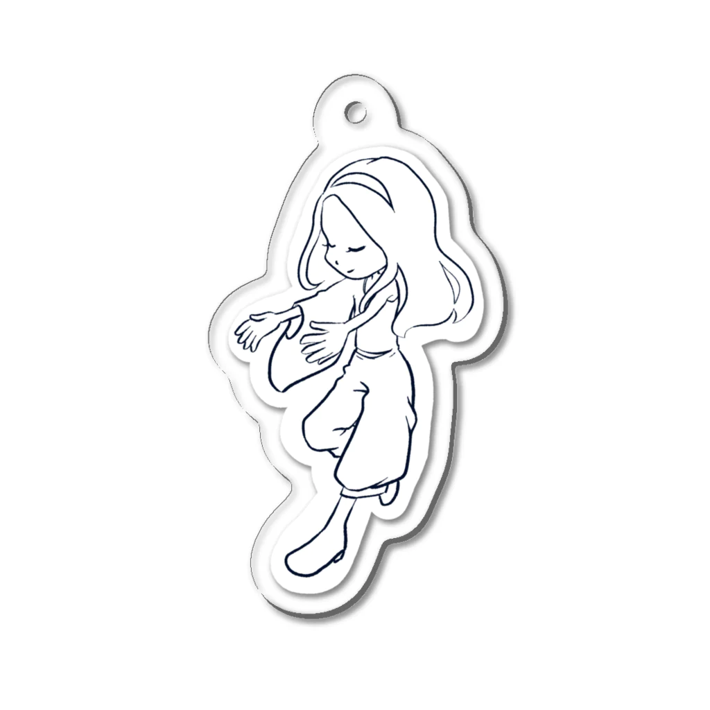 娯楽ノ絵描キヤの白黒な世界 Acrylic Key Chain