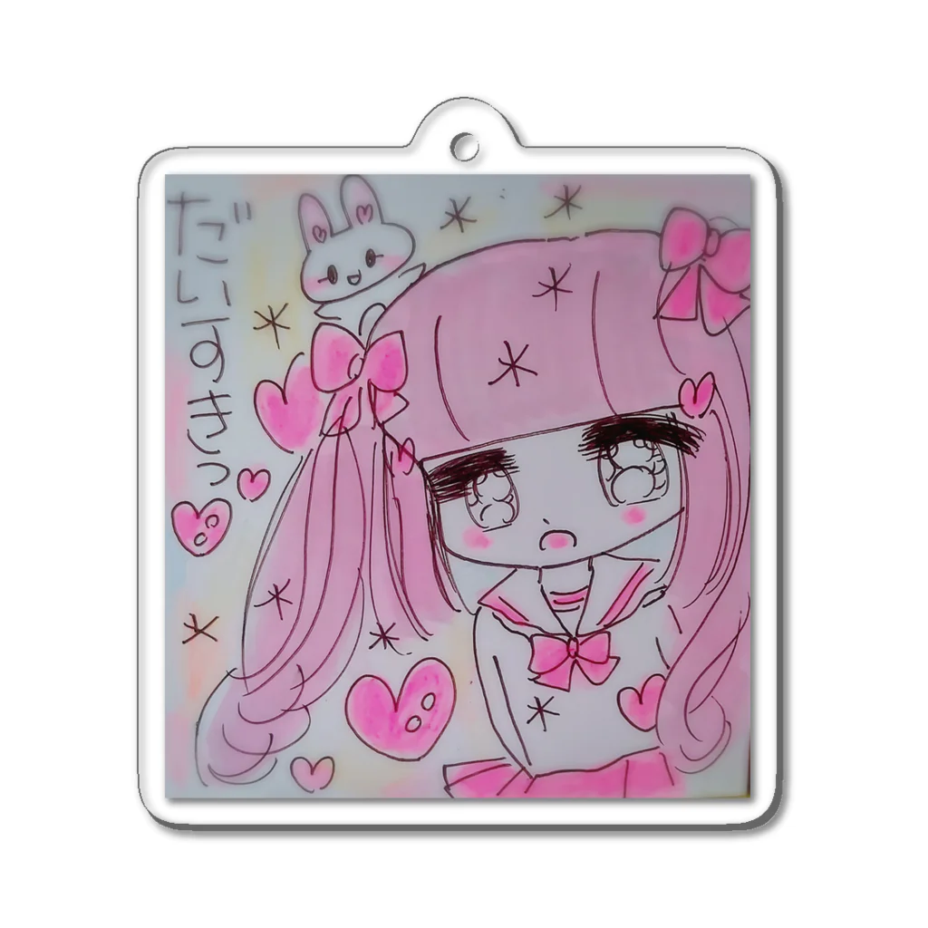 🎀姫野森みみ🎀mimistrawberrymilkのみみガール💞 Acrylic Key Chain