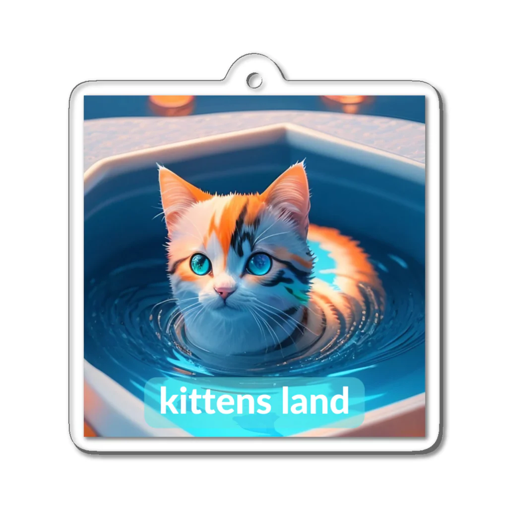 kittens-landのkittens x 水遊びdesignその２にゃん アクリルキーホルダー