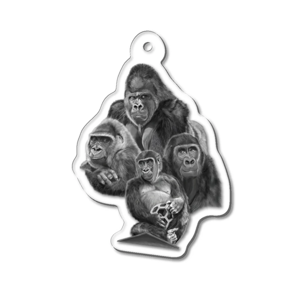 GorillaLife_SHOP Japanのゴリラ家族のアクリルキーホルダー・ゴリラライフ Acrylic Key Chain