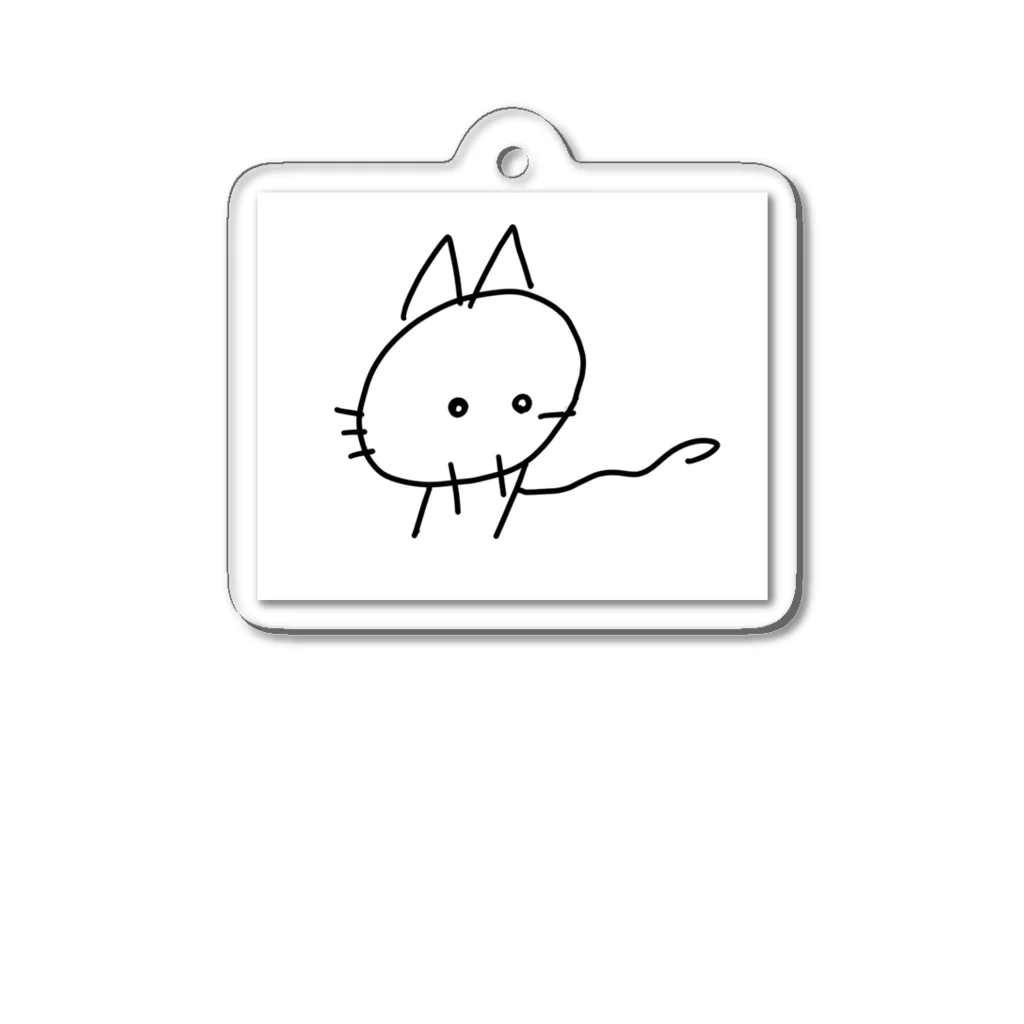 百日のかおねこ Acrylic Key Chain