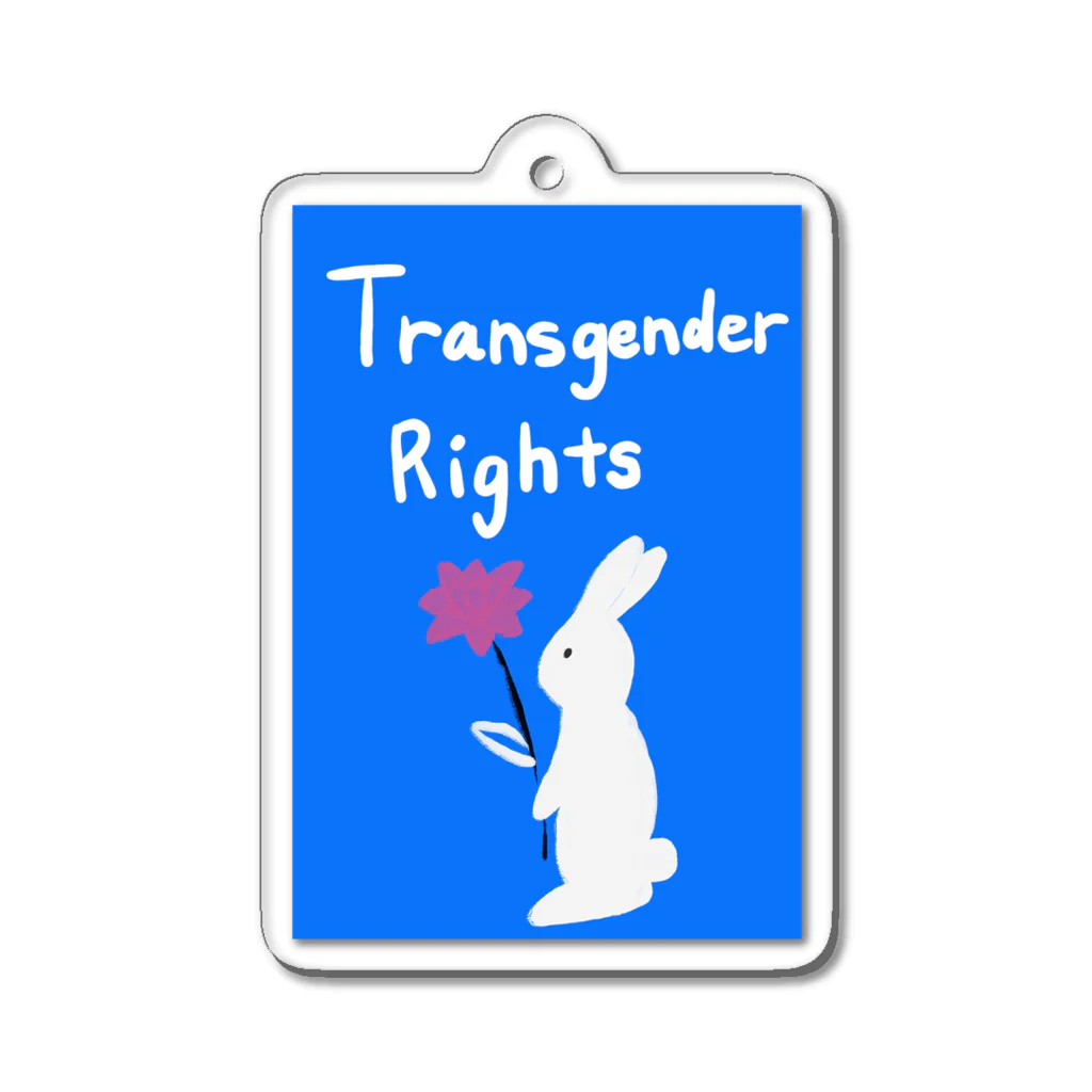 zimei-diary のTransgender Rights Rabbit  Acrylic Key Chain